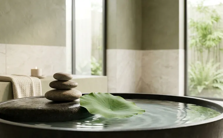 Seraine 沐光美學 SPA 禪石與蓮葉